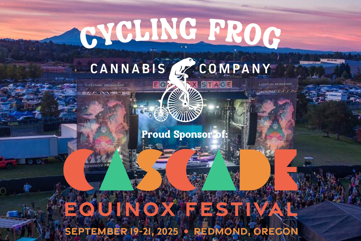 cycling Frog Cannabis Company prod sponsor of Cascade equinox festival sept. 18-21 Redmond, OR