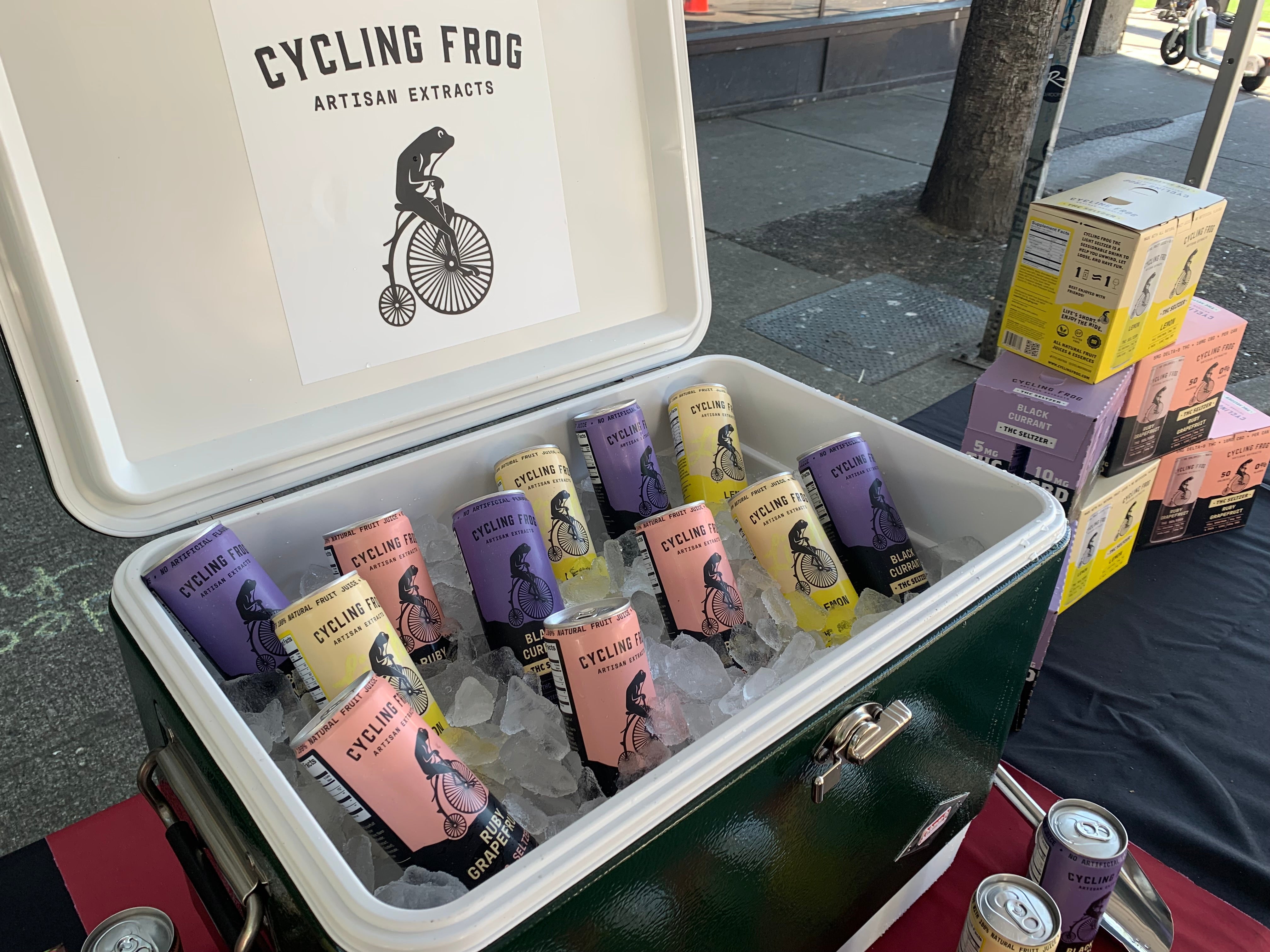 Buy 4 packs of Cycling Frog THC seltzer, get one free! Use code VIBEMORE at checkout.