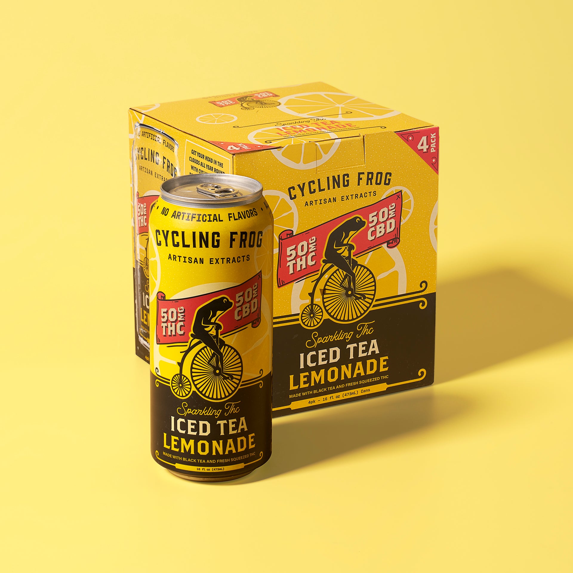 Sparkling THC Iced Tea Lemonade, 4pk