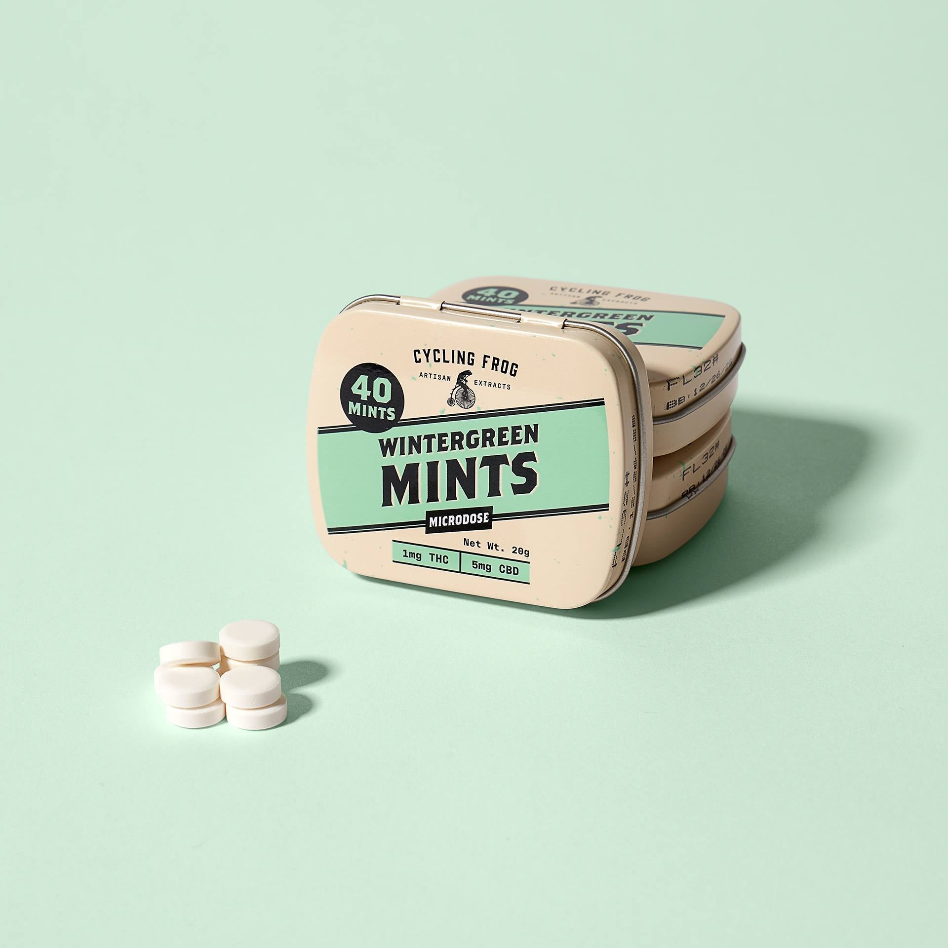 Wintergreen Mints, 1mg THC + 5mg CBD, 40ct