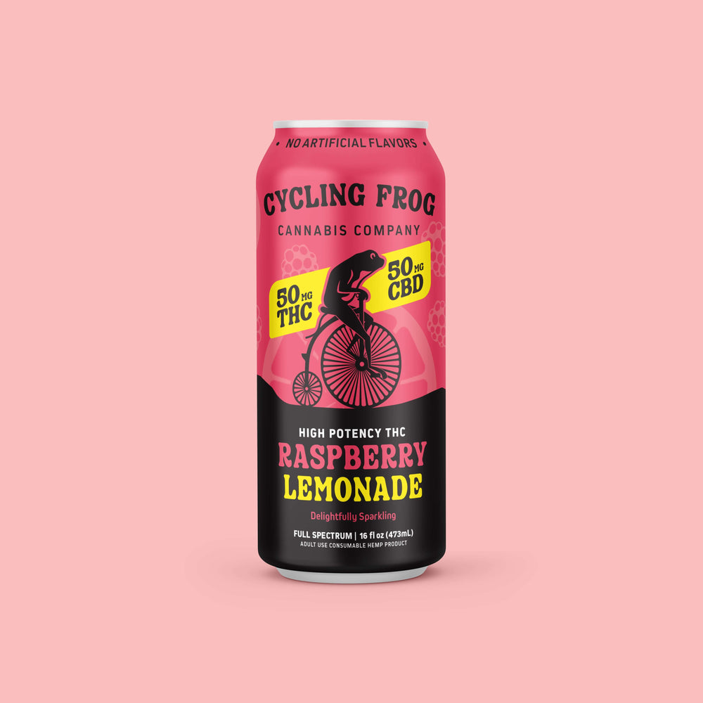 Sparkling THC Raspberry Lemonade | Cycling Frog THC Drinks