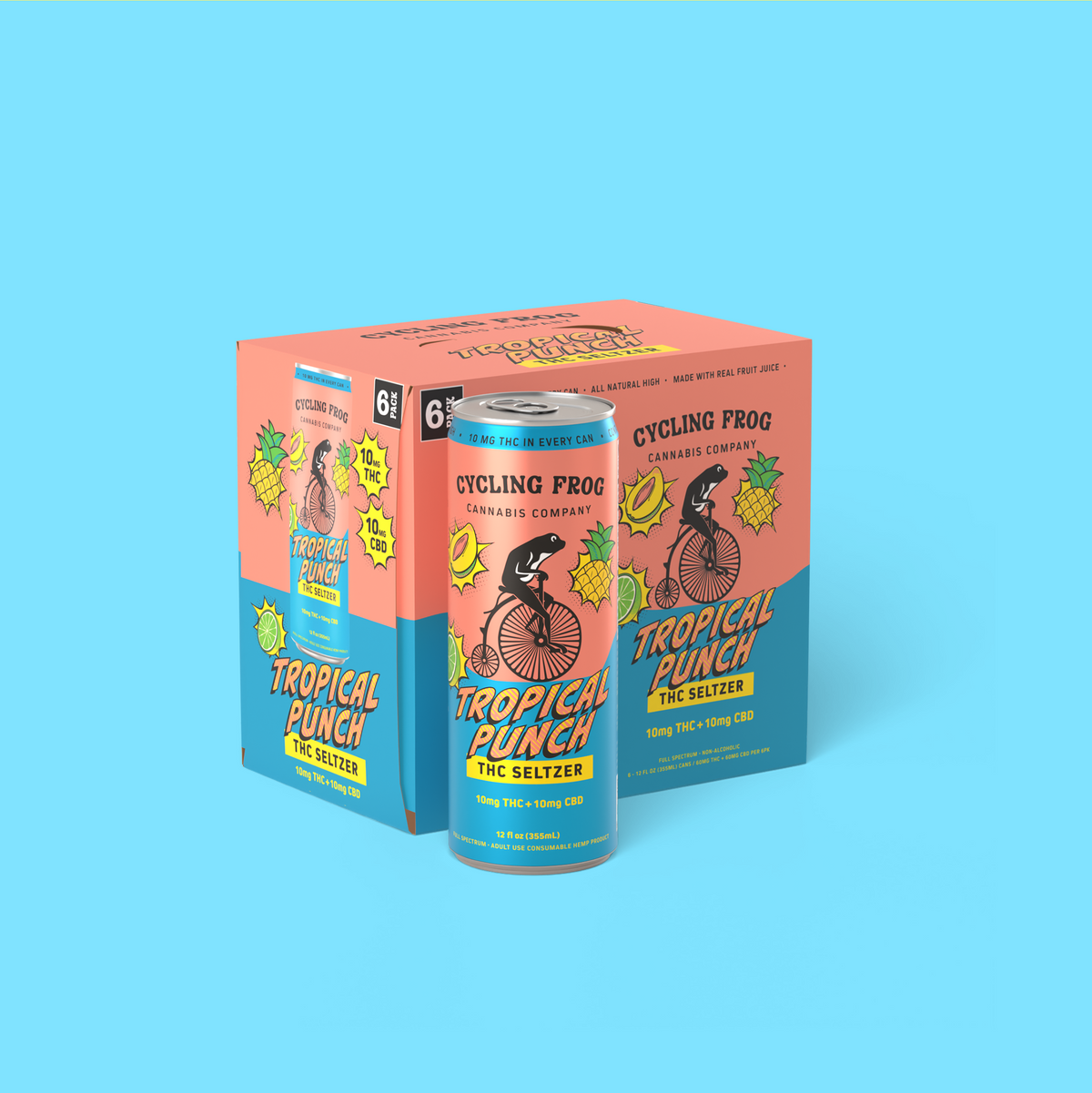 Cycling Frog - Tropical Punch THC Seltzer | 10mg THC + 10mg CBD